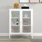 Door Steel Sideboard Modern Server Cabinet with Storage for Dining Room 31"L x 16"W x 40"H White Clearhalo 'buffet_sideboard' 'Buffets & Sideboards' 'furn' 'furn_buffet_sideboard' 'Furniture' 'furniture_buffet_sideboard' 'Kitchen & Dining Furniture' 5056217