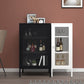Door Steel Sideboard Modern Server Cabinet with Storage for Dining Room Clearhalo 'buffet_sideboard' 'Buffets & Sideboards' 'furn' 'furn_buffet_sideboard' 'Furniture' 'furniture_buffet_sideboard' 'Kitchen & Dining Furniture' 5056220