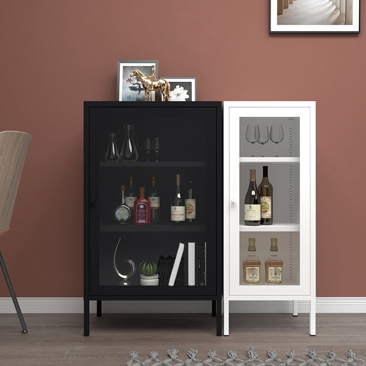 Door Steel Sideboard Modern Server Cabinet with Storage for Dining Room Clearhalo 'buffet_sideboard' 'Buffets & Sideboards' 'furn' 'furn_buffet_sideboard' 'Furniture' 'furniture_buffet_sideboard' 'Kitchen & Dining Furniture' 5056220