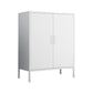 31.5"L Steel Sideboard Modern Server Cabinet with Storage for Dining Room White Clearhalo 'buffet_sideboard' 'Buffets & Sideboards' 'furn' 'furn_buffet_sideboard' 'Furniture' 'furniture_buffet_sideboard' 'Kitchen & Dining Furniture' 5056238