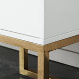 Artificial Wood Dining Room Sideboard Cabinet Glam Credenza with Drawer and Storage Clearhalo 'buffet_sideboard' 'Buffets & Sideboards' 'furn' 'furn_buffet_sideboard' 'Furniture' 'furniture_buffet_sideboard' 'Kitchen & Dining Furniture' 5056292