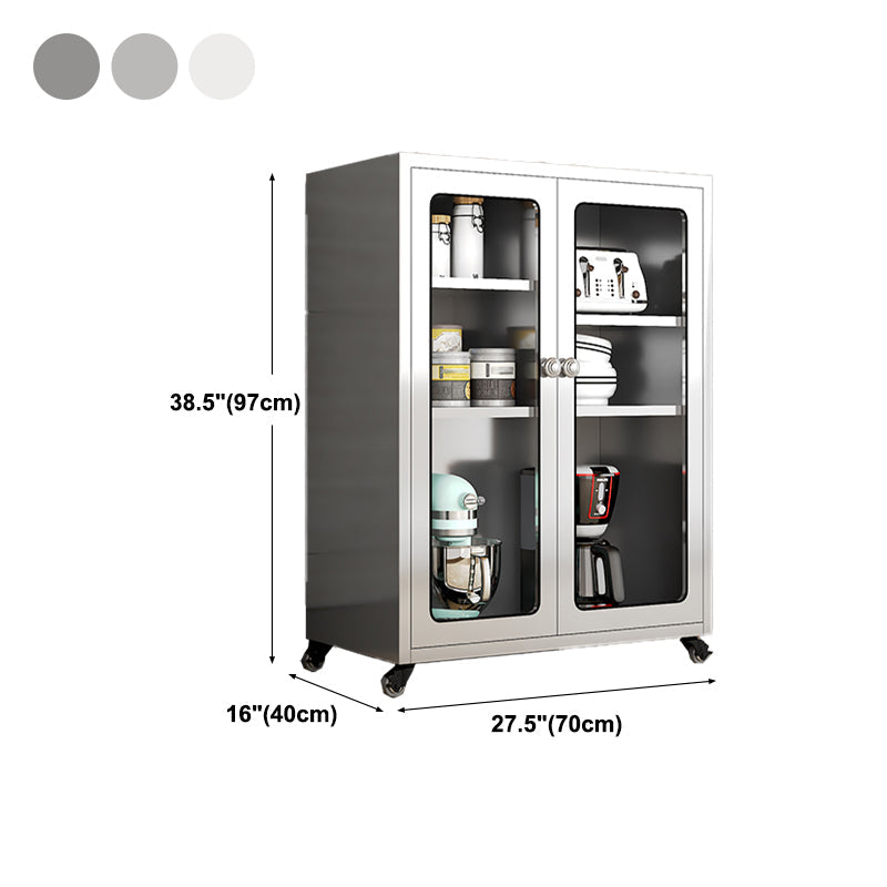 Steel Kitchen Sideboard Cabinet Modern Server Cabinet with Storage for Home Clearhalo 'buffet_sideboard' 'Buffets & Sideboards' 'furn' 'furn_buffet_sideboard' 'Furniture' 'furniture_buffet_sideboard' 'Kitchen & Dining Furniture' 5056312