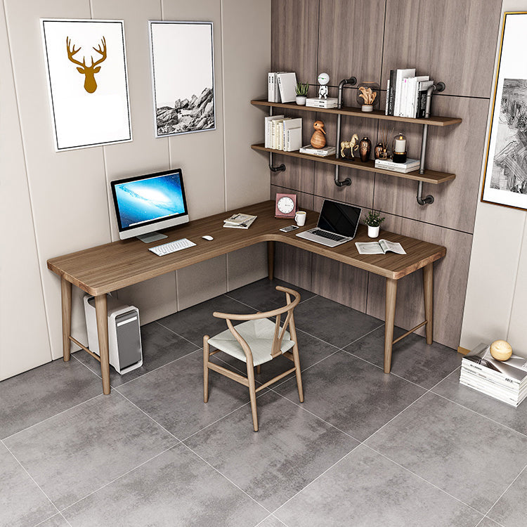 Modern Style Wooden Office Desk L-Shaped Brown Writing Desk for Home Clearhalo 'furn' 'furn_office_desk' 'Furniture' 'furniture_office_desk' 'Office Desks' 'Office Furniture' 'office_desk' 5056362
