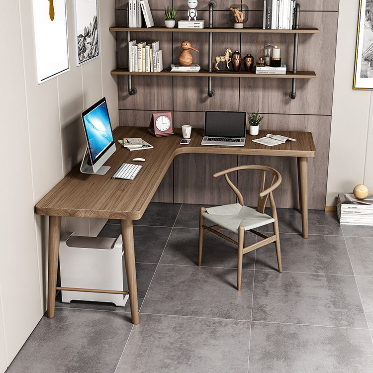 Modern Style Wooden Office Desk L-Shaped Brown Writing Desk for Home Clearhalo 'furn' 'furn_office_desk' 'Furniture' 'furniture_office_desk' 'Office Desks' 'Office Furniture' 'office_desk' 5056365