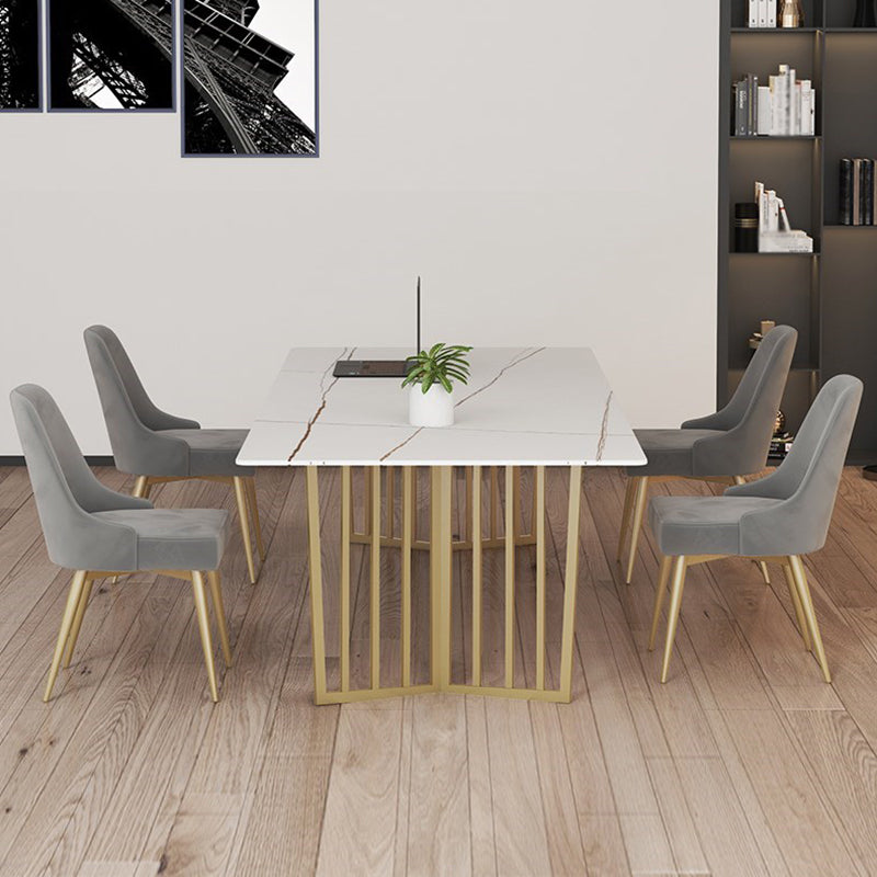 Home Office Writing Table Simplicity Curved Shaped Working Desk Gold-White Clearhalo 'furn' 'furn_office_desk' 'Furniture' 'furniture_office_desk' 'Office Desks' 'Office Furniture' 'office_desk' 5056383