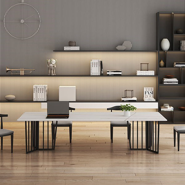 Home Office Writing Table Simplicity Curved Shaped Working Desk Clearhalo 'furn' 'furn_office_desk' 'Furniture' 'furniture_office_desk' 'Office Desks' 'Office Furniture' 'office_desk' 5056391