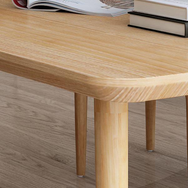 Modern Style Curved Office Desk Solid Wood Parsons Home Use Desk Clearhalo 'furn' 'furn_office_desk' 'Furniture' 'furniture_office_desk' 'Office Desks' 'Office Furniture' 'office_desk' 5056496