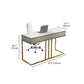 Glam Style Pedestal Writing Desk Curved 1-drawer Office Desk Clearhalo 'furn' 'furn_office_desk' 'Furniture' 'furniture_office_desk' 'Office Desks' 'Office Furniture' 'office_desk' 5056522