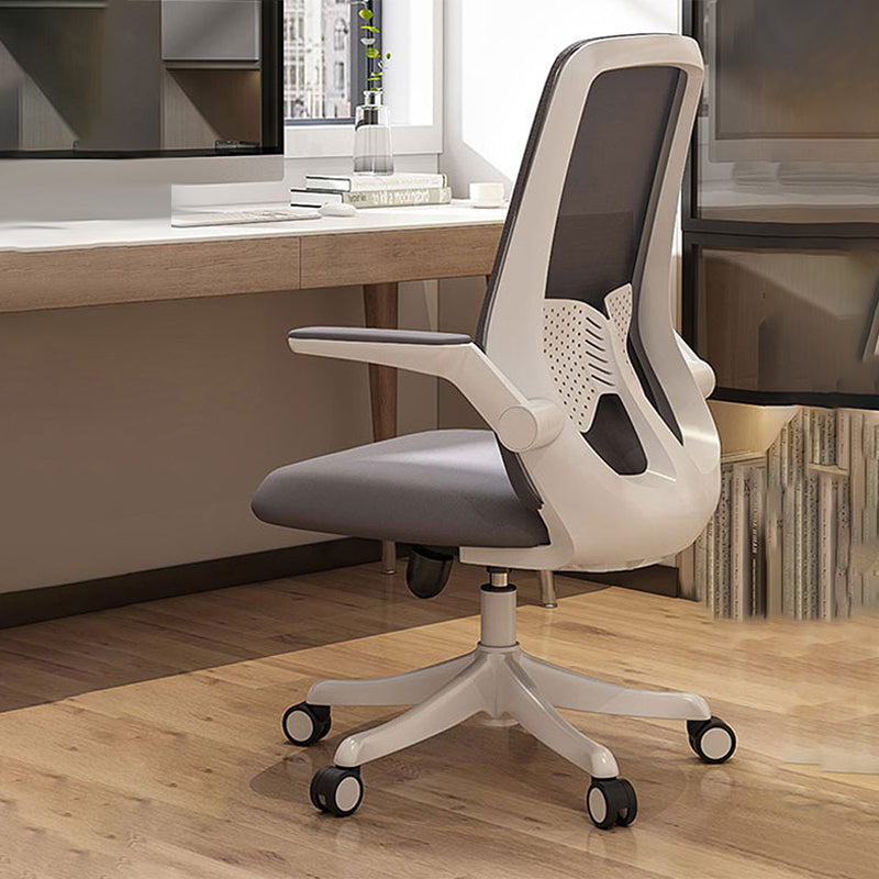 Ergonomic Mid Back Arm Chair Modern Mesh Swivel Office Chair Clearhalo 'furn' 'furn_office_chair' 'Furniture' 'furniture_office_chair' 'Office Chairs' 'Office Furniture' 'office_chair' 5056532