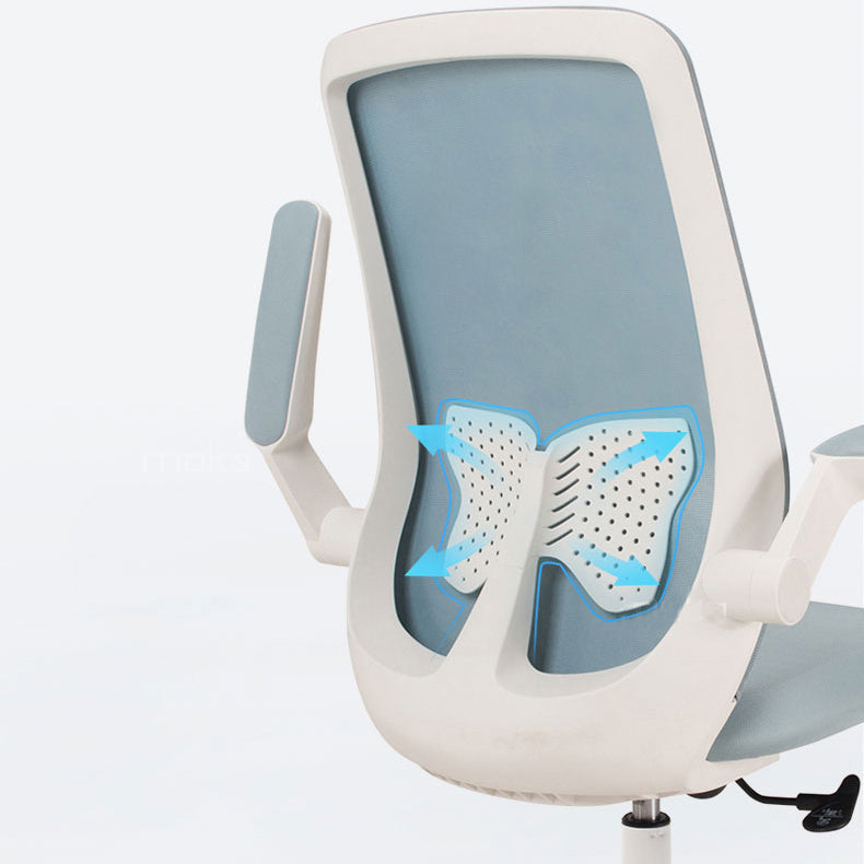 Ergonomic Mid Back Arm Chair Modern Mesh Swivel Office Chair Clearhalo 'furn' 'furn_office_chair' 'Furniture' 'furniture_office_chair' 'Office Chairs' 'Office Furniture' 'office_chair' 5056538