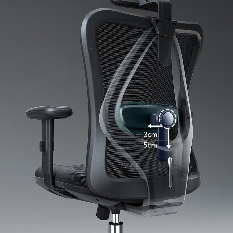 High Back Office Chair With Sponge Seat Fixed/Adjustable Arm Office Chair Clearhalo 'furn' 'furn_office_chair' 'Furniture' 'furniture_office_chair' 'Office Chairs' 'Office Furniture' 'office_chair' 5056550