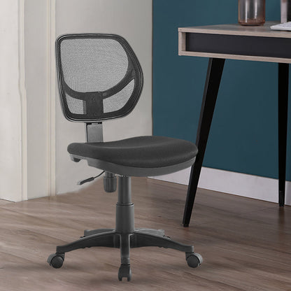 Mid-back Office Chair Mesh Sponge/Latex Seat Adjustable Office Chair Black Clearhalo 'furn' 'furn_office_chair' 'Furniture' 'furniture_office_chair' 'Office Chairs' 'Office Furniture' 'office_chair' 5056562