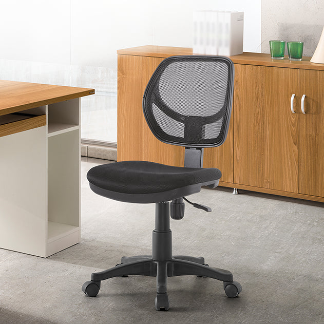 Mid-back Office Chair Mesh Sponge/Latex Seat Adjustable Office Chair Clearhalo 'furn' 'furn_office_chair' 'Furniture' 'furniture_office_chair' 'Office Chairs' 'Office Furniture' 'office_chair' 5056564