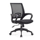 Middle Back Office Chair Fixed Arm Office Chair with Gauze Sponge Cushion Black Swivel Chairs 1 Piece Clearhalo 'furn' 'furn_office_chair' 'Furniture' 'furniture_office_chair' 'Office Chairs' 'Office Furniture' 'office_chair' 5056578