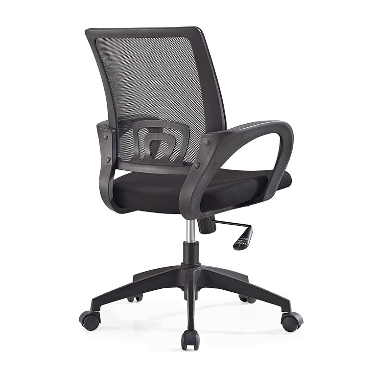 Middle Back Office Chair Fixed Arm Office Chair with Gauze Sponge Cushion Clearhalo 'furn' 'furn_office_chair' 'Furniture' 'furniture_office_chair' 'Office Chairs' 'Office Furniture' 'office_chair' 5056580
