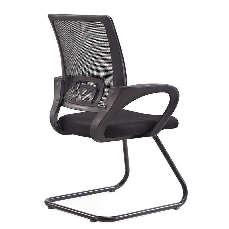 Middle Back Office Chair Fixed Arm Office Chair with Gauze Sponge Cushion Clearhalo 'furn' 'furn_office_chair' 'Furniture' 'furniture_office_chair' 'Office Chairs' 'Office Furniture' 'office_chair' 5056582