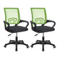 Middle Back Office Chair Fixed Arm Office Chair with Gauze Sponge Cushion Green Swivel Chairs 2 Piece Set Clearhalo 'furn' 'furn_office_chair' 'Furniture' 'furniture_office_chair' 'Office Chairs' 'Office Furniture' 'office_chair' 5056585