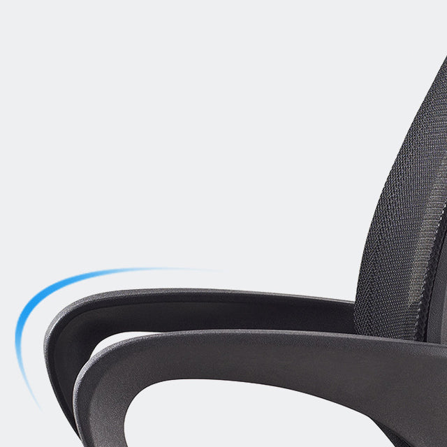 Middle Back Office Chair Fixed Arm Office Chair with Gauze Sponge Cushion Clearhalo 'furn' 'furn_office_chair' 'Furniture' 'furniture_office_chair' 'Office Chairs' 'Office Furniture' 'office_chair' 5056590