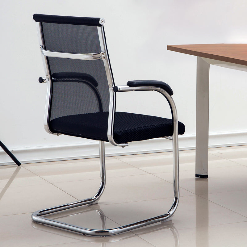 Medium/High Back Office Chair Metal Leg Mesh Back Sponge Cushion Office Chair Clearhalo 'furn' 'furn_office_chair' 'Furniture' 'furniture_office_chair' 'Office Chairs' 'Office Furniture' 'office_chair' 5056597