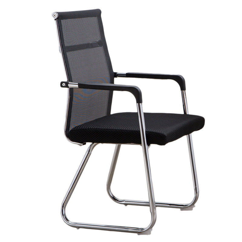 Medium/High Back Office Chair Metal Leg Mesh Back Sponge Cushion Office Chair Clearhalo 'furn' 'furn_office_chair' 'Furniture' 'furniture_office_chair' 'Office Chairs' 'Office Furniture' 'office_chair' 5056601