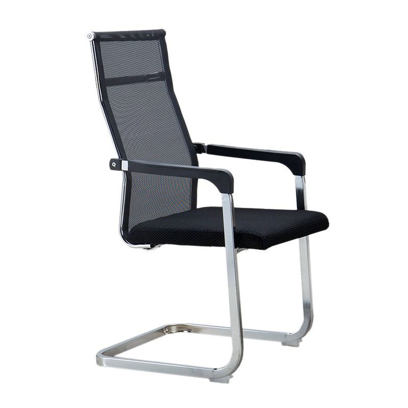 Medium/High Back Office Chair Metal Leg Mesh Back Sponge Cushion Office Chair Clearhalo 'furn' 'furn_office_chair' 'Furniture' 'furniture_office_chair' 'Office Chairs' 'Office Furniture' 'office_chair' 5056606
