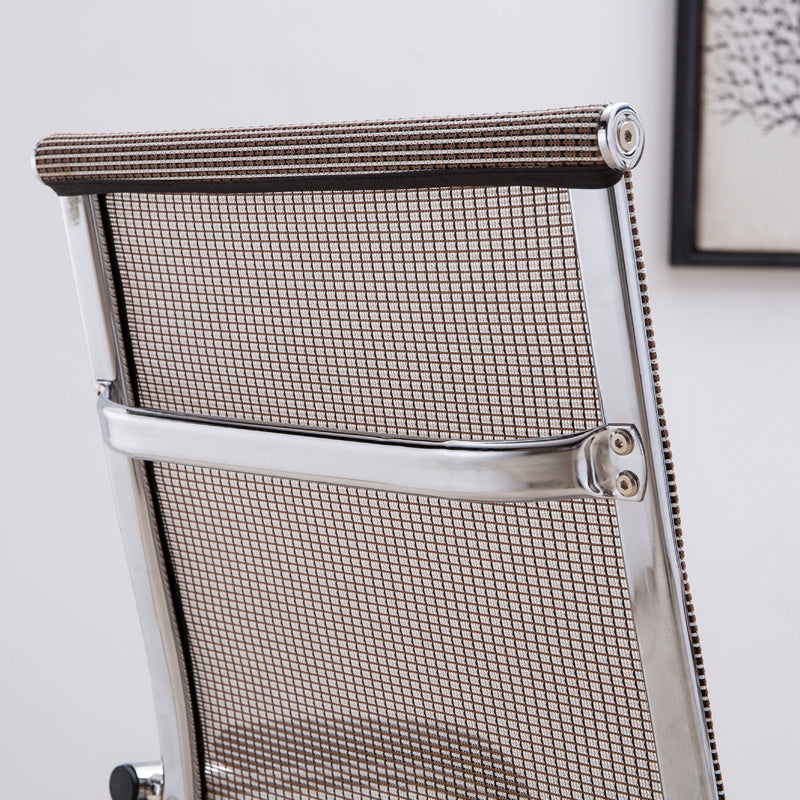 Medium/High Back Office Chair Metal Leg Mesh Back Sponge Cushion Office Chair Clearhalo 'furn' 'furn_office_chair' 'Furniture' 'furniture_office_chair' 'Office Chairs' 'Office Furniture' 'office_chair' 5056610
