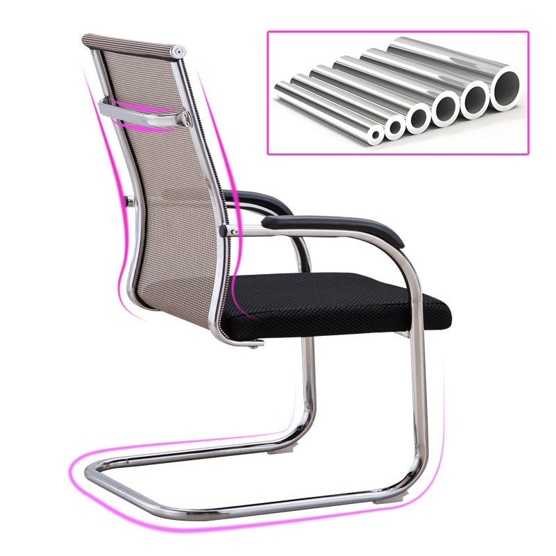 Medium/High Back Office Chair Metal Leg Mesh Back Sponge Cushion Office Chair Clearhalo 'furn' 'furn_office_chair' 'Furniture' 'furniture_office_chair' 'Office Chairs' 'Office Furniture' 'office_chair' 5056614