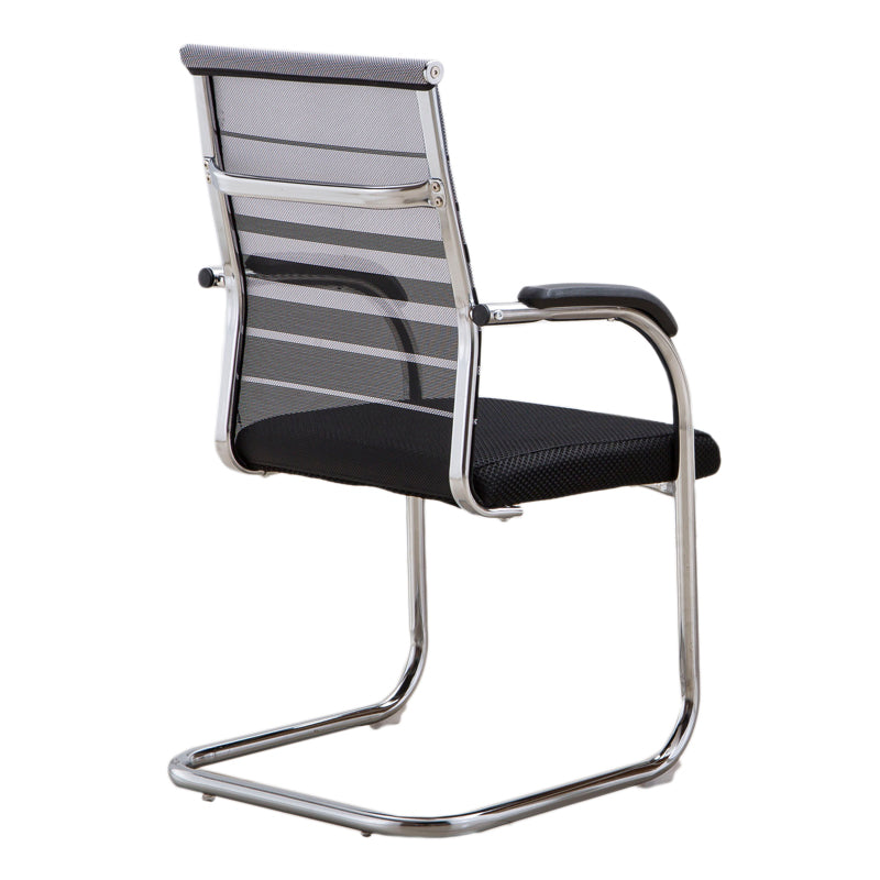 Medium/High Back Office Chair Metal Leg Mesh Back Sponge Cushion Office Chair Clearhalo 'furn' 'furn_office_chair' 'Furniture' 'furniture_office_chair' 'Office Chairs' 'Office Furniture' 'office_chair' 5056617