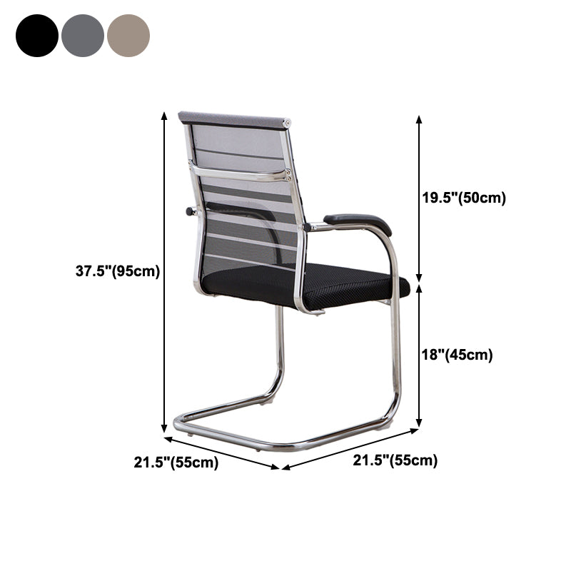 Medium/High Back Office Chair Metal Leg Mesh Back Sponge Cushion Office Chair Clearhalo 'furn' 'furn_office_chair' 'Furniture' 'furniture_office_chair' 'Office Chairs' 'Office Furniture' 'office_chair' 5056628