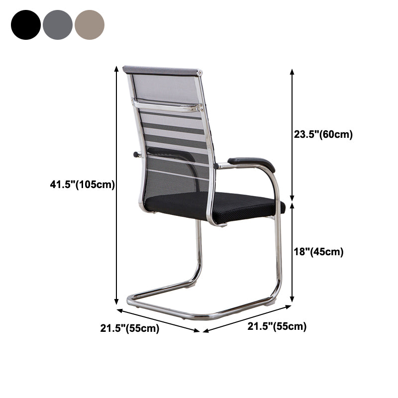 Medium/High Back Office Chair Metal Leg Mesh Back Sponge Cushion Office Chair Clearhalo 'furn' 'furn_office_chair' 'Furniture' 'furniture_office_chair' 'Office Chairs' 'Office Furniture' 'office_chair' 5056631
