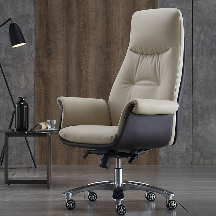 Contemporary Managers Chair Wheels Fixed Arms Tilt Mechanism Executive Chair Clearhalo 'furn' 'furn_office_chair' 'Furniture' 'furniture_office_chair' 'Office Chairs' 'Office Furniture' 'office_chair' 5056661