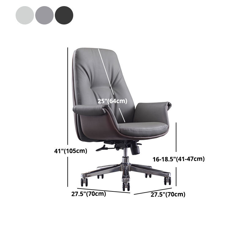 Contemporary Managers Chair Wheels Fixed Arms Tilt Mechanism Executive Chair Clearhalo 'furn' 'furn_office_chair' 'Furniture' 'furniture_office_chair' 'Office Chairs' 'Office Furniture' 'office_chair' 5056679