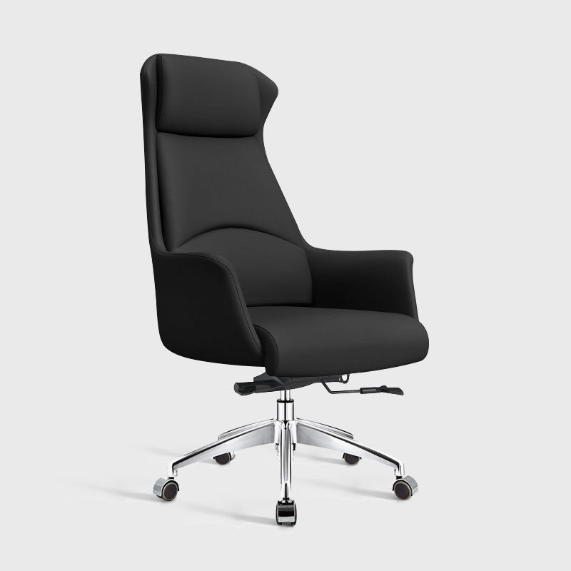 Modern & Contemporary Executive Chair Fixed Arms Ergonomic Managers Chair Black Casters High-Back (Over 22 in.) Clearhalo 'furn' 'furn_office_chair' 'Furniture' 'furniture_office_chair' 'Office Chairs' 'Office Furniture' 'office_chair' 5056685