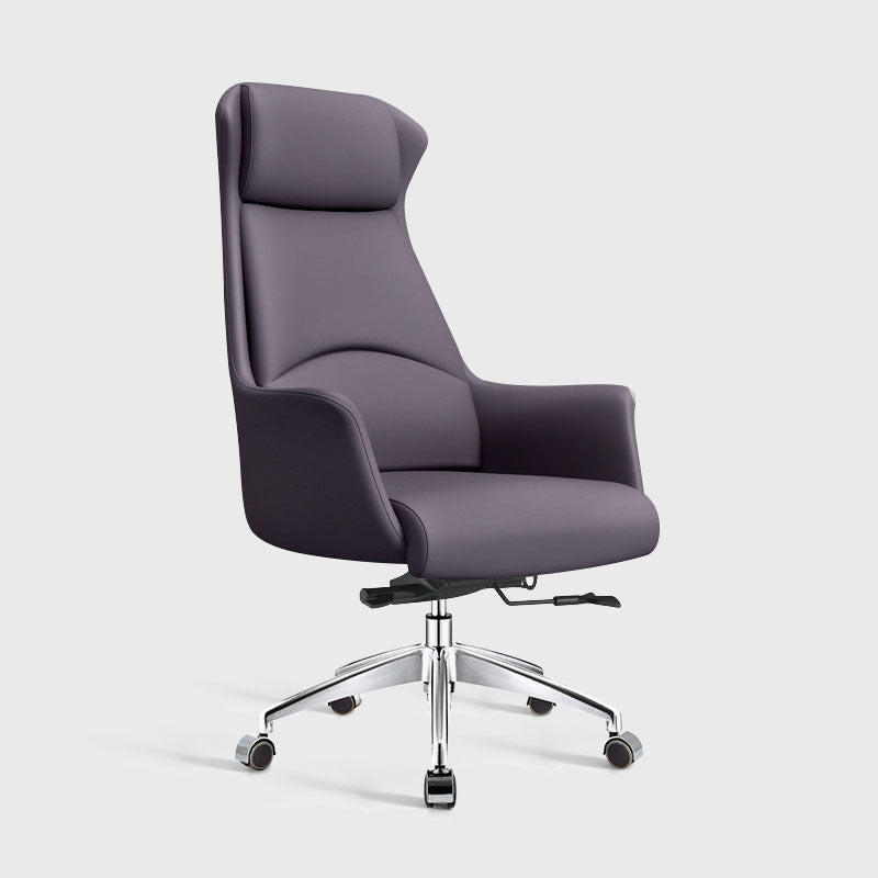 Modern & Contemporary Executive Chair Fixed Arms Ergonomic Managers Chair Dark Coffee Casters High-Back (Over 22 in.) Clearhalo 'furn' 'furn_office_chair' 'Furniture' 'furniture_office_chair' 'Office Chairs' 'Office Furniture' 'office_chair' 5056700