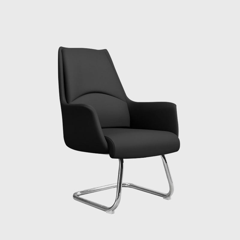 Modern & Contemporary Executive Chair Fixed Arms Ergonomic Managers Chair Black C-Shape Mid-Back (14-22 in.) Clearhalo 'furn' 'furn_office_chair' 'Furniture' 'furniture_office_chair' 'Office Chairs' 'Office Furniture' 'office_chair' 5056704