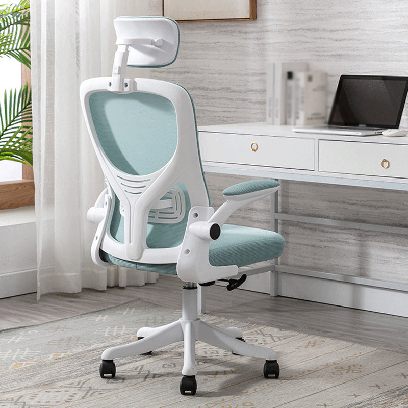 Contemporary Four-Tone Color Chair Adjustable Arms Mesh Office Desk Chair Clearhalo 'furn' 'furn_office_chair' 'Furniture' 'furniture_office_chair' 'Office Chairs' 'Office Furniture' 'office_chair' 5056722