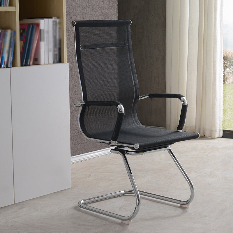 Modern & Contemporary Black Office Chair Fixed Arms Mesh Office Chair Clearhalo 'furn' 'furn_office_chair' 'Furniture' 'furniture_office_chair' 'Office Chairs' 'Office Furniture' 'office_chair' 5056737