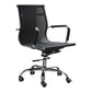 Modern & Contemporary Black Office Chair Fixed Arms Mesh Office Chair 1 Piece Mid-Back (14-22 in.) Casters Included Clearhalo 'furn' 'furn_office_chair' 'Furniture' 'furniture_office_chair' 'Office Chairs' 'Office Furniture' 'office_chair' 5056738