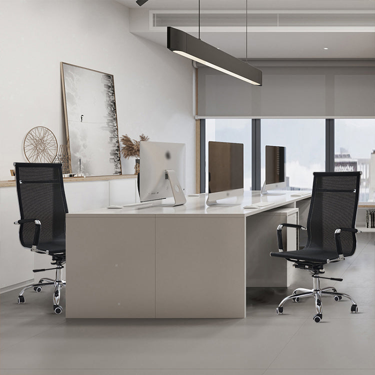 Modern & Contemporary Black Office Chair Fixed Arms Mesh Office Chair Clearhalo 'furn' 'furn_office_chair' 'Furniture' 'furniture_office_chair' 'Office Chairs' 'Office Furniture' 'office_chair' 5056740