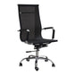Modern & Contemporary Black Office Chair Fixed Arms Mesh Office Chair 1 Piece High-Back (Over 22 in.) Casters Included Clearhalo 'furn' 'furn_office_chair' 'Furniture' 'furniture_office_chair' 'Office Chairs' 'Office Furniture' 'office_chair' 5056746