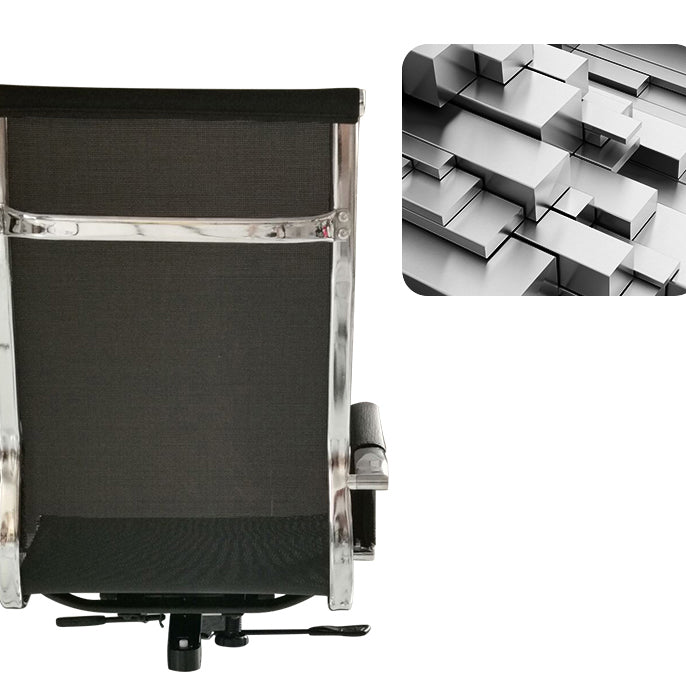 Modern & Contemporary Black Office Chair Fixed Arms Mesh Office Chair Clearhalo 'furn' 'furn_office_chair' 'Furniture' 'furniture_office_chair' 'Office Chairs' 'Office Furniture' 'office_chair' 5056750