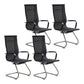 Modern & Contemporary Black Office Chair Fixed Arms Mesh Office Chair 4 Piece Set High-Back (Over 22 in.) Casters Not Included Clearhalo 'furn' 'furn_office_chair' 'Furniture' 'furniture_office_chair' 'Office Chairs' 'Office Furniture' 'office_chair' 5056755