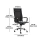 Modern & Contemporary Black Office Chair Fixed Arms Mesh Office Chair Clearhalo 'furn' 'furn_office_chair' 'Furniture' 'furniture_office_chair' 'Office Chairs' 'Office Furniture' 'office_chair' 5056758