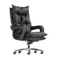 Silver Aluminium Modern Desk Chair with High Back Conference Chair Gloss Black Faux Fur Clearhalo 'furn' 'furn_office_chair' 'Furniture' 'furniture_office_chair' 'Office Chairs' 'Office Furniture' 'office_chair' 5057564
