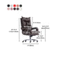 Silver Aluminium Modern Desk Chair with High Back Conference Chair Clearhalo 'furn' 'furn_office_chair' 'Furniture' 'furniture_office_chair' 'Office Chairs' 'Office Furniture' 'office_chair' 5057573