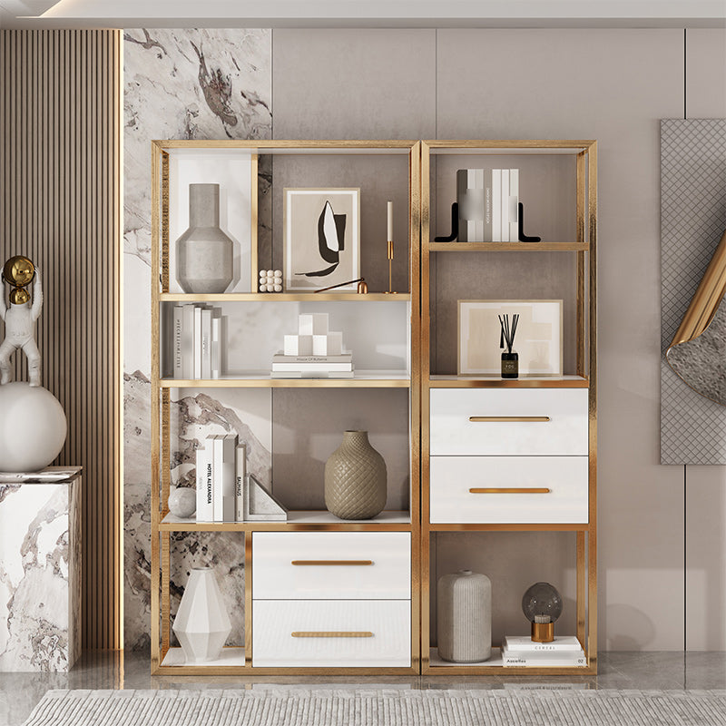 Glam Style Bookshelf Open Back Bookcase for Home Office and Study Room Clearhalo 'Bookcases' 'furn' 'furn_bookcases' 'Furniture' 'furniture_bookcases' 'Office Furniture' 5057579