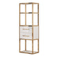 Glam Style Bookshelf Open Back Bookcase for Home Office and Study Room 23.6"L x 11.8"W x 70.9"H Gold Clearhalo 'Bookcases' 'furn' 'furn_bookcases' 'Furniture' 'furniture_bookcases' 'Office Furniture' 5057581