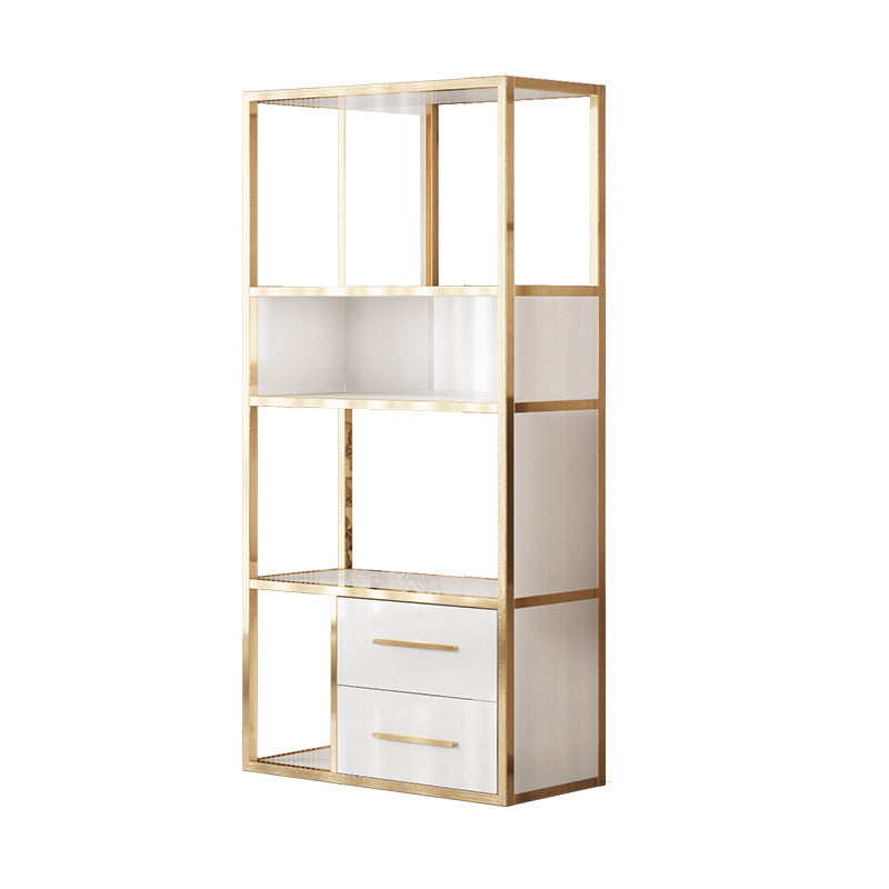 Glam Style Bookshelf Open Back Bookcase for Home Office and Study Room Clearhalo 'Bookcases' 'furn' 'furn_bookcases' 'Furniture' 'furniture_bookcases' 'Office Furniture' 5057583