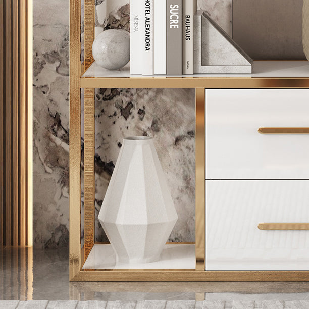 Glam Style Bookshelf Open Back Bookcase for Home Office and Study Room Clearhalo 'Bookcases' 'furn' 'furn_bookcases' 'Furniture' 'furniture_bookcases' 'Office Furniture' 5057586