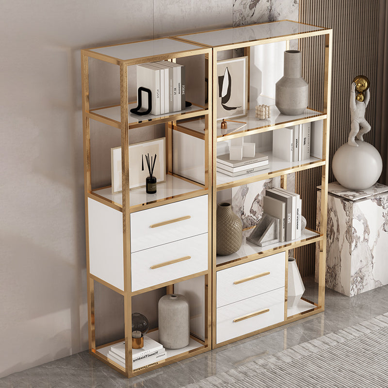 Glam Style Bookshelf Open Back Bookcase for Home Office and Study Room Clearhalo 'Bookcases' 'furn' 'furn_bookcases' 'Furniture' 'furniture_bookcases' 'Office Furniture' 5057590